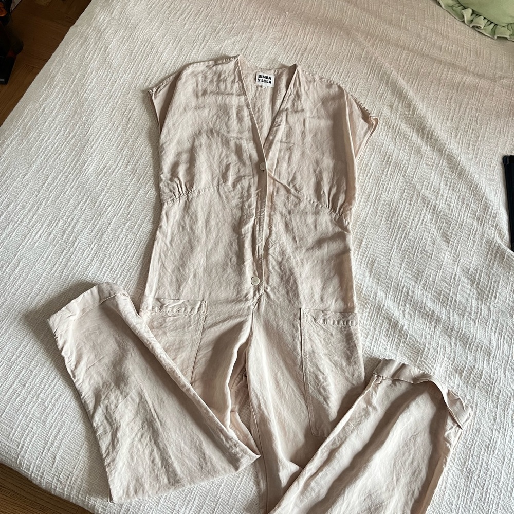Chic Linen Beige Jumpsuit